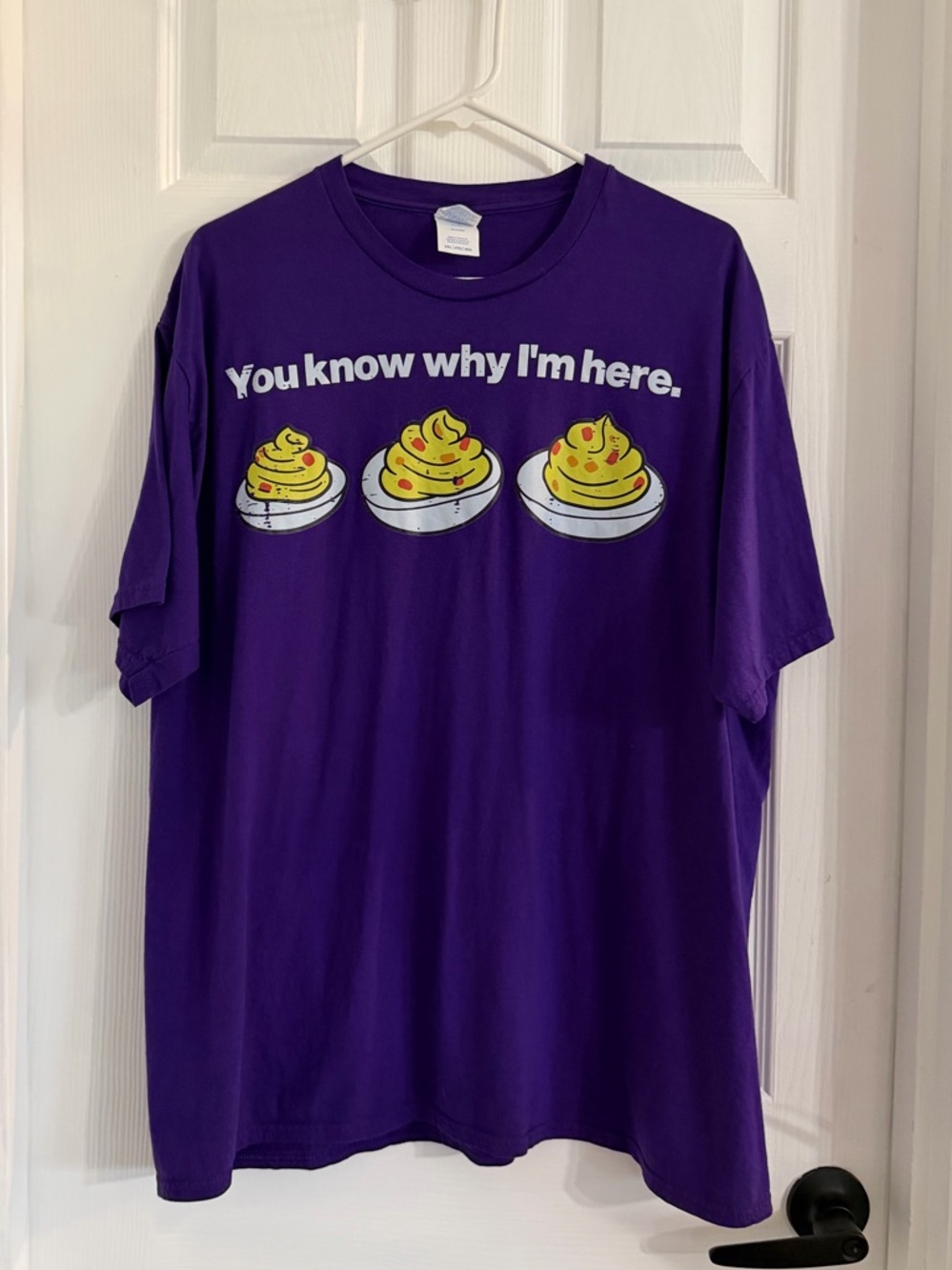 Deviled Egg Port & Company Purple Crewneck Tee